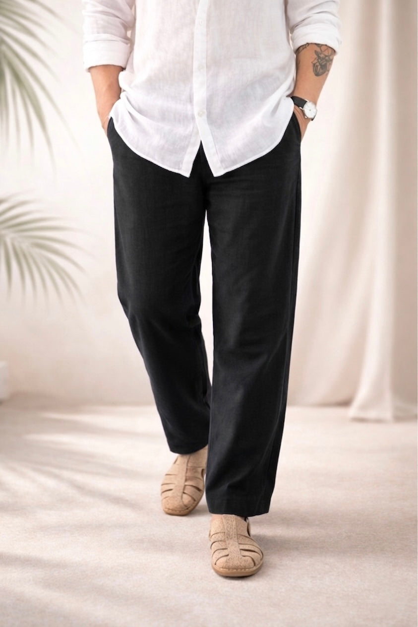 BLACK Linen Pants
