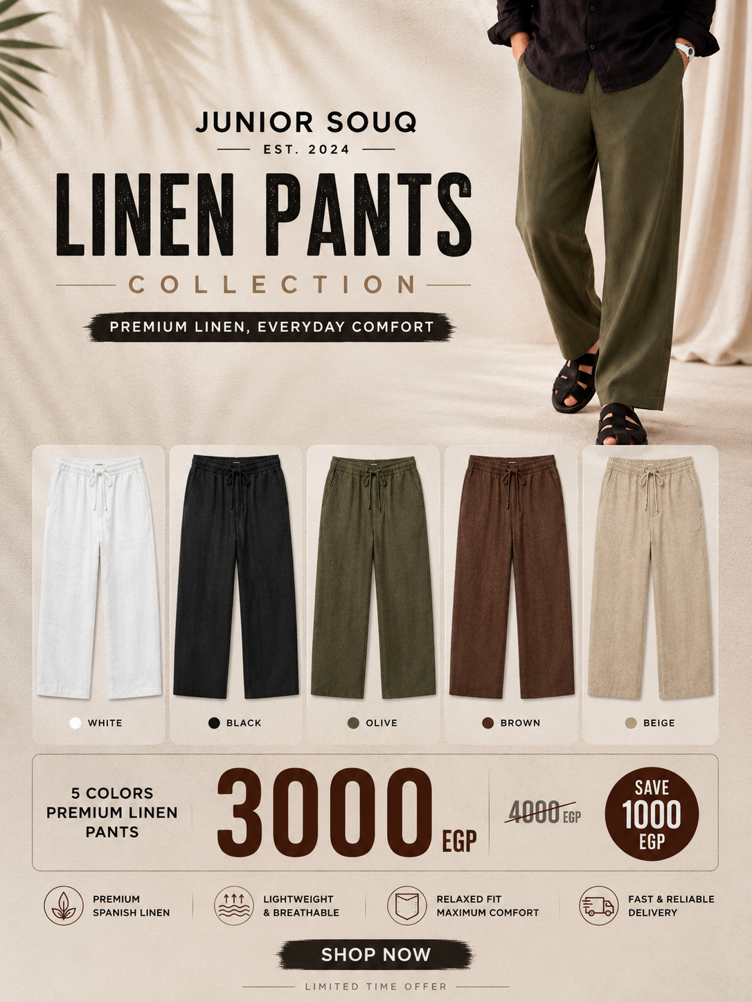 Premium Linen Bundle – 5 Linen pants