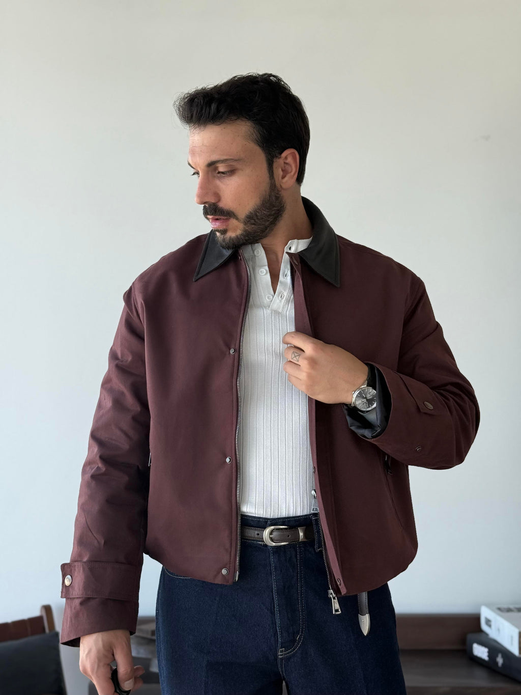 BOXFIT BASIC “BURGUNDY” JACKET