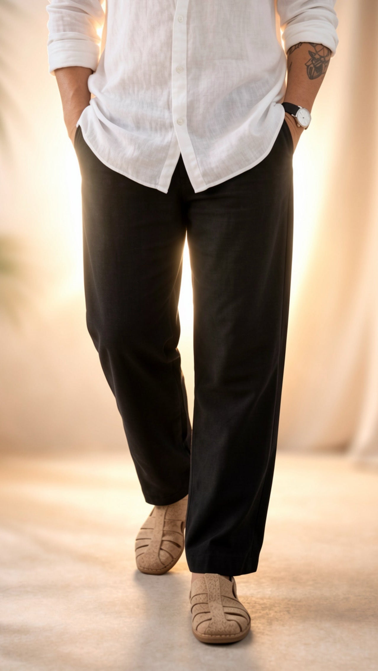 BLACK Linen Pants